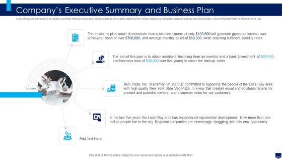 Build Effective Business Strategy For Financial Development Companys Executive Summary And Business Plan Rules PDF