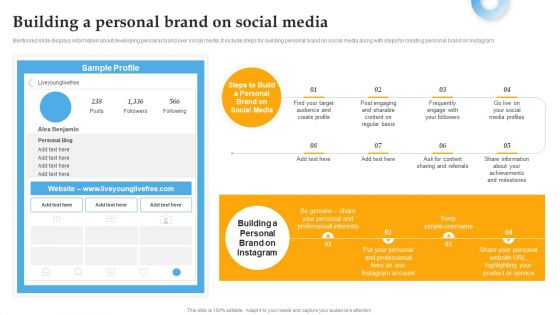 Building A Personal Brand On Social Media Comprehensive Personal Brand Building Guide For Social Media Information PDF