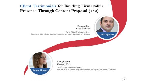 Building Firm Online Presence Through Content Proposal Ppt PowerPoint Presentation Complete Deck With Slides