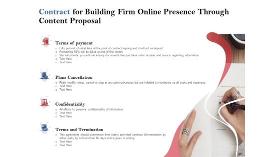 Building Firm Online Presence Through Content Proposal Ppt PowerPoint Presentation Complete Deck With Slides