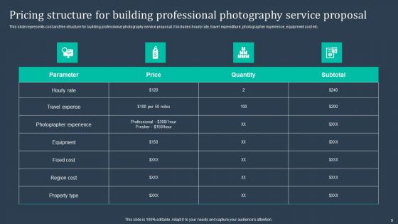 Building Professional Photography Service Proposal Ppt PowerPoint Presentation Complete Deck With Slides