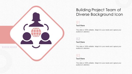 Building Project Team Of Diverse Background Icon Information PDF