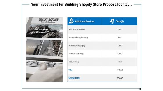 Building Shopify Store Proposal Ppt PowerPoint Presentation Complete Deck With Slides