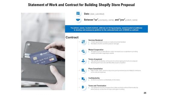 Building Shopify Store Proposal Ppt PowerPoint Presentation Complete Deck With Slides