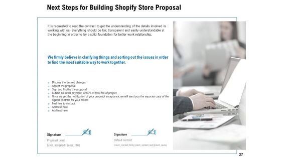 Building Shopify Store Proposal Ppt PowerPoint Presentation Complete Deck With Slides