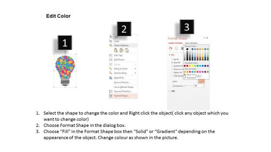 Bulb Diagram With Four Options Powerpoint Templates