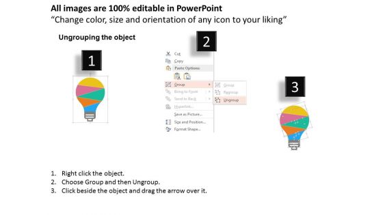 Bulb Infographic Diagram For Financial Targets Powerpoint Template