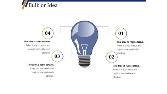 Bulb Or Idea Ppt PowerPoint Presentation Outline Example Introduction