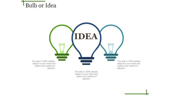 Bulb Or Idea Ppt PowerPoint Presentation Summary Picture