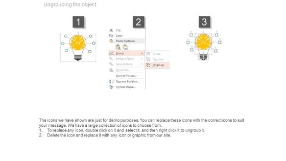 Bulb With Brain And Six Steps Powerpoint Slides