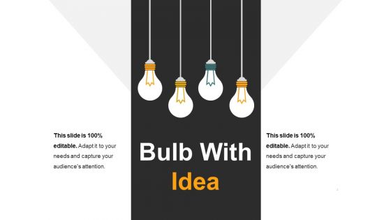 Bulb With Idea Ppt PowerPoint Presentation Model Clipart