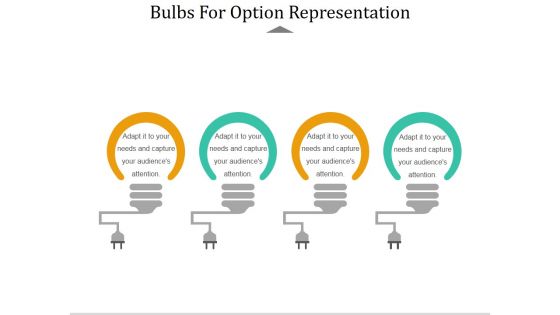 Bulbs For Option Representation Ppt PowerPoint Presentation Model Objects