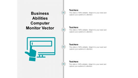 Business Abilities Computer Monitor Vector Ppt PowerPoint Presentation Icon Good