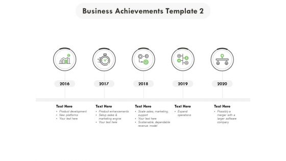 Business Achievements 2016 To 2020 Ppt PowerPoint Presentation Ideas Format Ideas