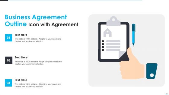 Business Agreement Outline Ppt PowerPoint Presentation Complete With Slides