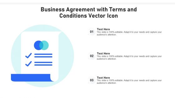 Business Agreement With Terms And Conditions Vector Icon Ppt Summary Templates PDF