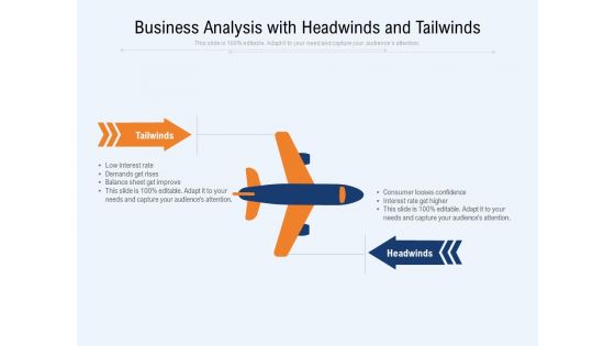 Business Analysis With Headwinds And Tailwinds Ppt PowerPoint Presentation Gallery Pictures PDF