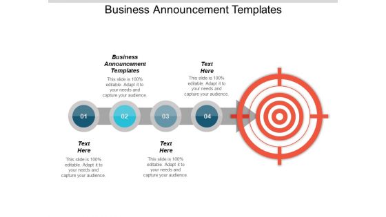 Business Announcement Templates Ppt PowerPoint Presentation File Aids Cpb