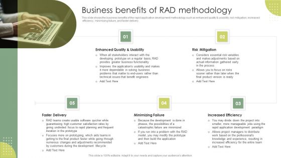 Business Benefits Of Rad Methodology Rapid Application Building RAB Model Demonstration PDF