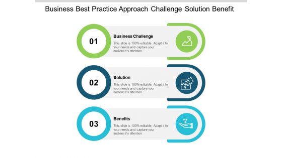 Business Best Practice Approach Challenge Solution Benefit Ppt PowerPoint Presentation Infographic Template Background