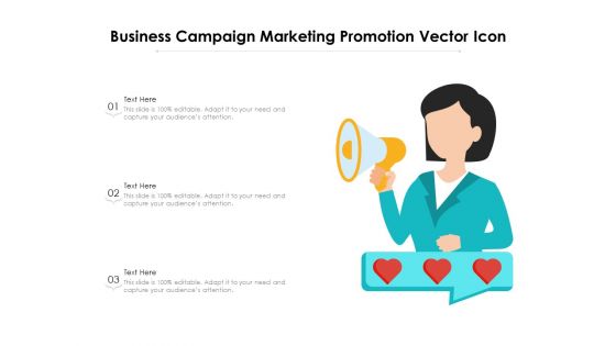 Business Campaign Marketing Promotion Vector Icon Ppt PowerPoint Presentation File Design Templates PDF