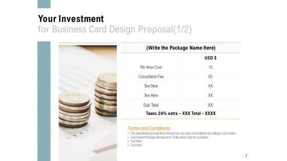 Business Card Design Proposal Ppt PowerPoint Presentation Complete Deck With Slides