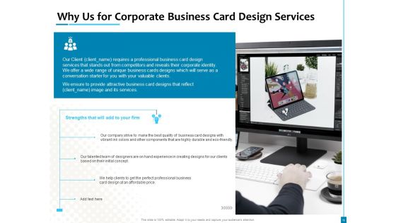 Business Card Design Services Proposal Ppt PowerPoint Presentation Complete Deck With Slides