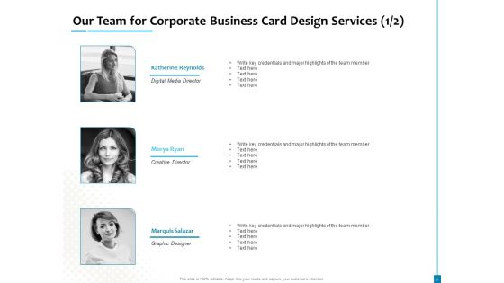 Business Card Design Services Proposal Ppt PowerPoint Presentation Complete Deck With Slides