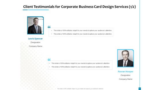 Business Card Design Services Proposal Ppt PowerPoint Presentation Complete Deck With Slides