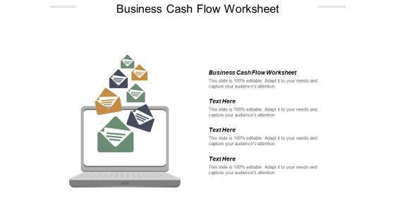 Business Cash Flow Worksheet Ppt PowerPoint Presentation Pictures Example Introduction Cpb