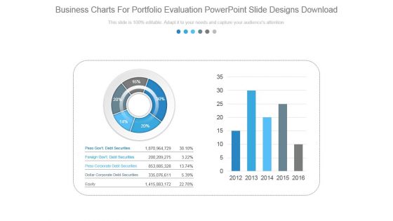 Business Charts For Portfolio Evaluation Powerpoint Slide Designs Download