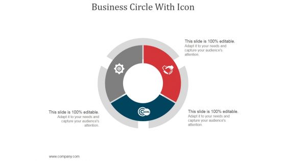 Business Circle With Icon Ppt PowerPoint Presentation Show