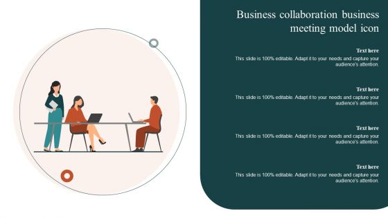 Business Collaboration Business Meeting Model Icon Template PDF