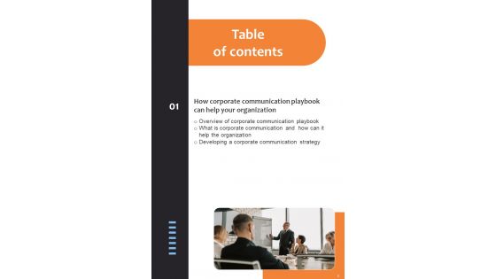 Business Communication Playbook And Effective Strategies For Organizations Template