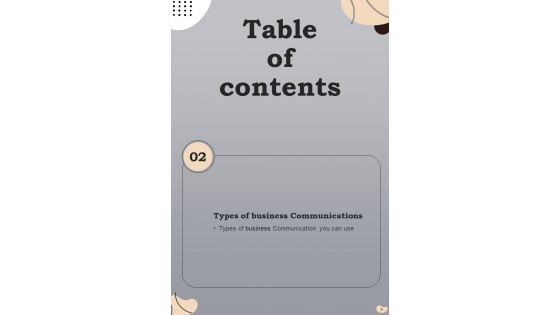 Business Communication Playbook Template