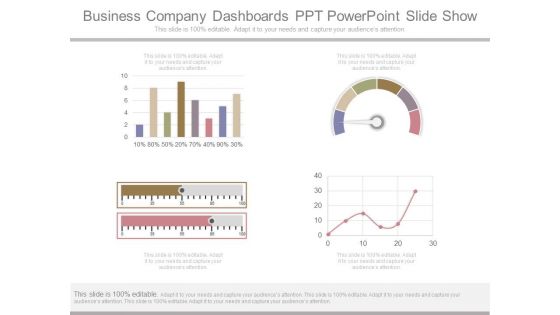 Business Company Dashboards Ppt Powerpoint Slide Show