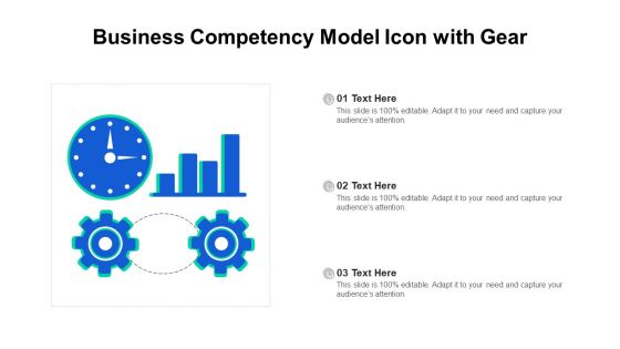 Business Competency Model Icon With Gear Ppt Model Grid PDF