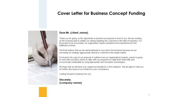 Business Concept Funding Proposal Ppt PowerPoint Presentation Complete Deck With Slides