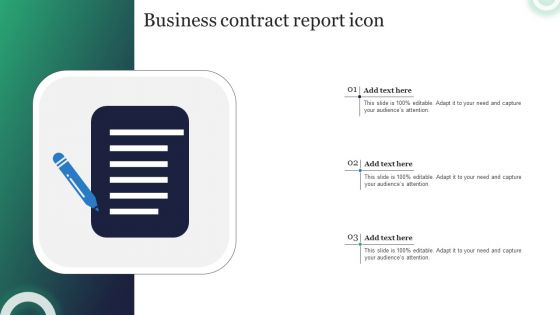 Business Contract Report Icon Topics PDF
