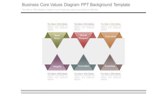 Business Core Values Diagram Ppt Background Template
