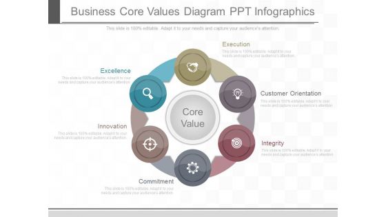 Business Core Values Diagram Ppt Infographics