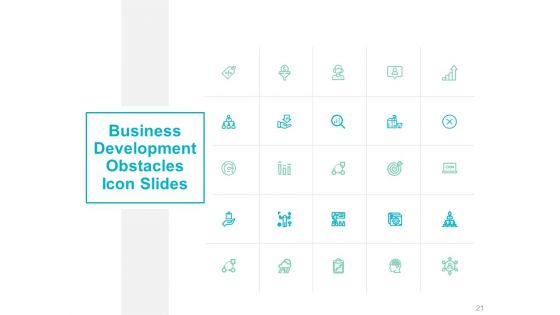 Business Development Obstacles Ppt PowerPoint Presentation Complete Deck With Slides