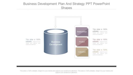 Business Development Plan And Strategy Ppt Powerpoint Shapes