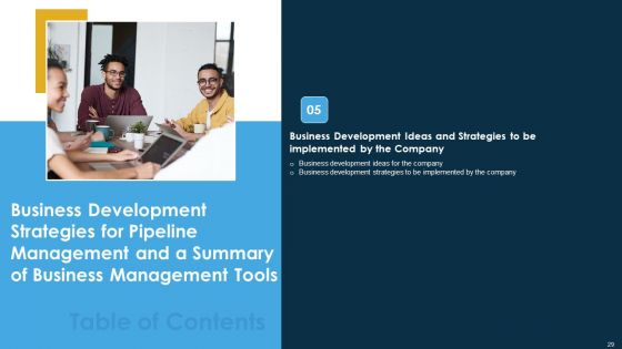 Business Development Strategies For Pipeline Management And A Summary Of Business Management Tools Complete Deck