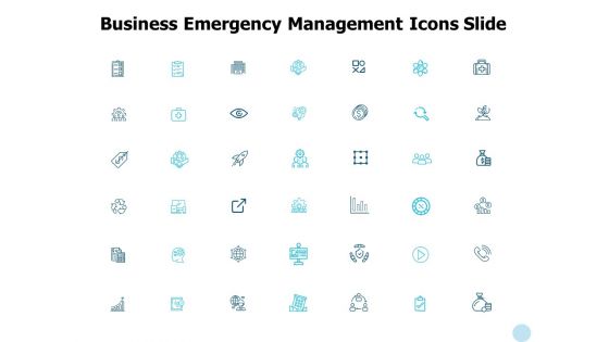 Business Emergency Management Icons Slide Growth Ppt PowerPoint Presentation Professional Layouts
