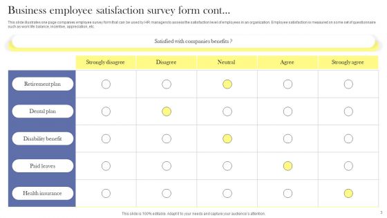 Business Employee Satisfaction Survey Ppt PowerPoint Presentation Complete Deck With Slides Survey