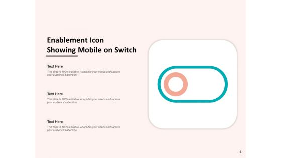 Business Enablement Symbol Mobile Power Button Ppt PowerPoint Presentation Complete Deck