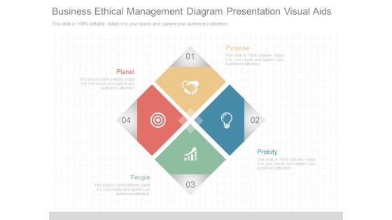 Business Ethical Management Diagram Presentation Visual Aids