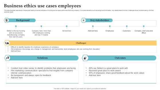 Business Ethics Use Cases Employees Guidelines PDF Business Ethics Use Cases Employees Guidelines PDF