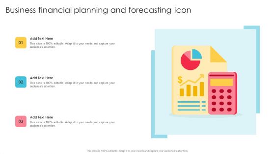 Business Financial Planning And Forecasting Icon Formats PDF